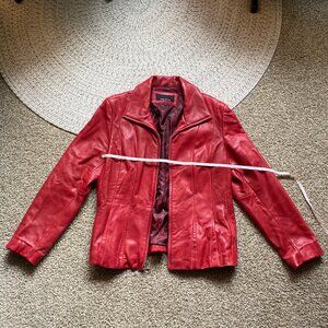 Jones New York - Red Leather Jacket - XL